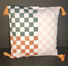 New Target Playground Decorative Reversible Throw Pillow Checkered sz:14... - $11.88