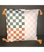 New Target Playground Decorative Reversible Throw Pillow Checkered sz:14... - $218.68 MXN