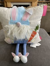 Isaac Mizrahi Easter Bunny Gnome Decorative Pillow 18” X 18” New So Cute! - £30.36 GBP