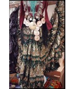 FABULOUS FOREST GREEN  ATS AMAZING SPARKLE GYPSY SKIRT 25 YARDS~36&quot; - $2,594.62 MXN