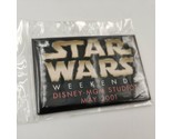 Retro STAR WARS WEEKENDS - DISNEY MGM STUDIOS MAY 2001 PROMO 3&quot; LAPEL PIN - $14.25