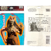 Star Wars Episode 1 Jar Jar Binks Party Thanks 2 Packs 16 Cards + Evps Vintage - $18.25