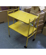 Vintage 1950s Relyon Yellow Folding Serving / Tea Service Cart w shelf - €85,52 EUR
