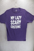 Celebrate! Unisex Lazy Halloween Costume T Shirt Purple Sz L - £6.21 GBP