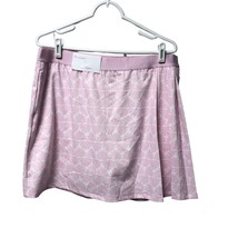 Lady Hagen Side Pleat Skort Womens Size XL Pink Seashells Breathable Golf NEW - $24.49