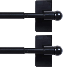 H.VERSAILTEX 2 Pack Magnetic Curtain Rods for Metal Doors Top and Bottom Multi-U - £27.13 GBP
