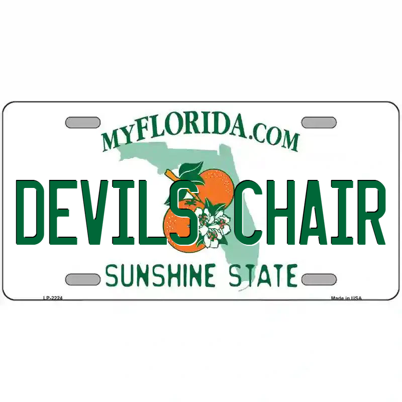Devil&#39;s Chair Florida Metal Sign - $15.50