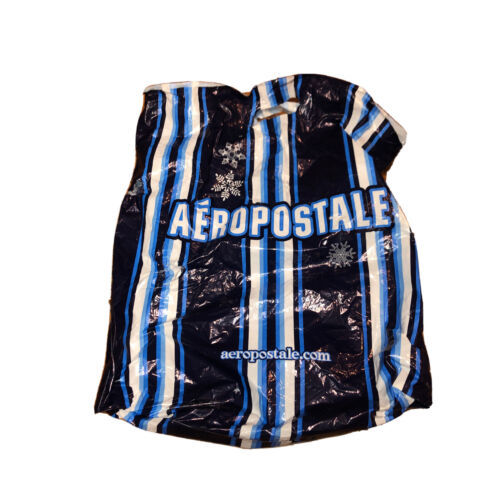 Aeropostale Striped Winter Plastic Shopping Bag - $6.80