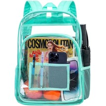 Clear Backpack, Heavy Duty Transparent Bookbag, See Through Backpacks fo... - £20.43 GBP