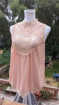 Victorian Style Shear Sleeveless Top Size M - $15.45