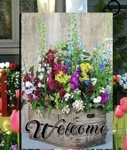 Welcome Spring Flower Double Sided Garden Flag ~ 12&quot; x 18&quot; ~ NEW! - £9.51 GBP
