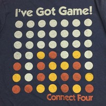 Junk Food Youth Hasbro Game Night Connect 4 I&#39;ve Got Game Blue T-Shirt S... - £15.70 GBP