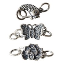 925 Sterling Antiqued Silver S Hook Clasp - $6.46+