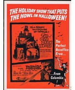 The Old Dark House / Maniac 1963 ORIGINAL Vintage 9x12 Industry Ad Tom P... - £38.71 GBP