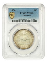 1936 50C Delaware PCGS MS66 - £299.70 GBP