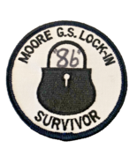 Girl Scout Patch Badge Moore G.S. Lock-In Lock in Survivor 1980s 1986 Vi... - €15,87 EUR