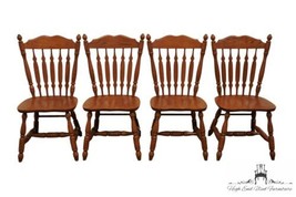 Set Of 4 Amish Oak Gallery Salem, Sd Solid Oak Rustic Country French Dining S... - £1,918.44 GBP