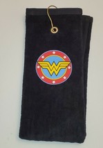 Wonder Woman Golf Sport Towel 26x16 Black - $16.00