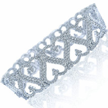Authenticity Guarantee 
7.30 Carat Natural Diamond Heart Link Women&#39;s Bracele... - £6,965.43 GBP