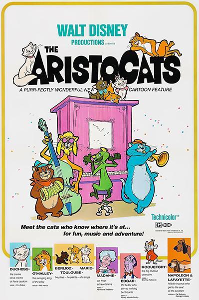 The Aristocats - 1970 - Movie Poster - $32.99
