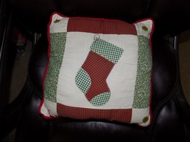 Xmas Christmas Stocking Pillow EUC - $13.87