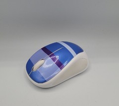 Logitech M317 Wireless Mouse Design Collection Blue/Purple Striped w/Dongle - £6.94 GBP