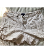 Gap Shorts Womens Sz 8 Off White Button Waist - £9.39 GBP