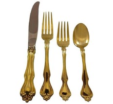 George and Martha by Westmorland Sterling Silver Flatware Service For 8 Set Gold - £1,890.95 GBP