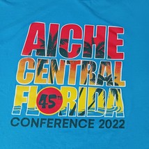 Port & Company AICHE CENTRAL FLORIDA Men's Blue Cotton Graphic T-Shirt Size 3XL image 5