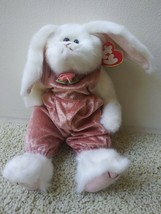 NWT TY 1993 Vintage Sara Attic Treasures Collection White Bunny Plush 10” F/S - £10.44 GBP