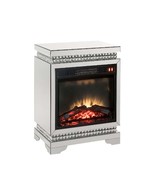Lotus 21&quot; Fireplace, Mirrored &amp; Faux Ice Cube Crystals - $717.13 CAD