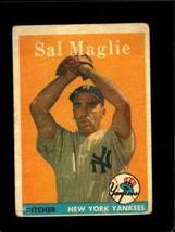1958 TOPPS #43 SAL MAGLIE FAIR YANKEES UER  *NY0183 - $4.41