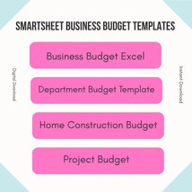 Smartsheet Business Budget | Business Budget Excel | Department Budget T... - $1.99