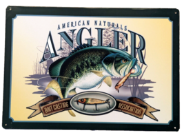 American Natural Anglers Bait Casting Association Tin Sign 12.5 x 16-in Fishing - £14.27 GBP