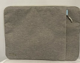 Tomtoc Padded Laptop Zipper Woven Fabric Case Grey 15&quot; - £6.52 GBP