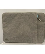 Tomtoc Padded Laptop Zipper Woven Fabric Case Grey 15&quot; - £6.53 GBP