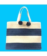 BEYOND THE BEACH Bahama Mama tote bag in Natural/Navy New With Tags MSRP... - £66.16 GBP