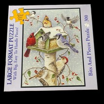 Bits and Pieces 300-Piece Winter Birds Jigsaw Puzzle Complete - £7.59 GBP