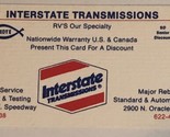 Interstate Transmission Vintage Business Card Tucson Arizona BC2 - £3.15 GBP