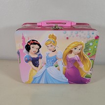 Disney Lunch Box Princess Characters Metal Embossed on One Side 8&quot; x 6.5&quot; - £8.77 GBP