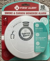 First Alert Smoke &amp;Carbon Monoxide Alarm Voice Alerts White 1039871 Lith... - £23.60 GBP