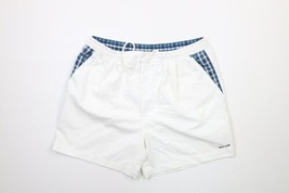 Vtg 90s Pierre Cardin Mens XL Spell Out Pleated Lined Above Knee Shorts White - £35.00 GBP