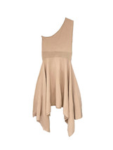 RONNY KOBO Womens Dress Flowly One Shoulder Elastic Beige Size S - £97.10 GBP