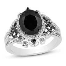 Enchanted Disney Treasures Nightmare Before Christmas Ring, Black Onyx Ring - £64.50 GBP