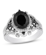 Enchanted Disney Treasures Nightmare Before Christmas Ring, Black Onyx Ring - £63.70 GBP