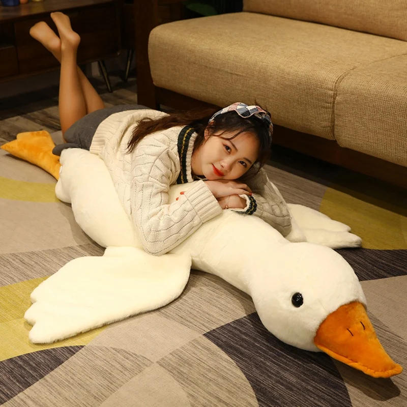 Ant white duck plushie toys soft stuffed big wings goose doll lovely animal pillow for thumb200