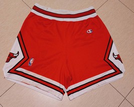 Chicago Bulls Vintage 90’s Champion Shorts Mens M Made in Italy - £61.40 GBP