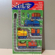 Vintage American Greetings Smiling Trains Railroad Stickers - £9.44 GBP