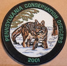 Pennsylvania Conservation Officers 2001 Coyote embroidered Iron on patch - £18.34 GBP