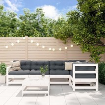  Garden Lounge Set White Solid Pine Wood, Plywood Large - $19,065.27 MXN